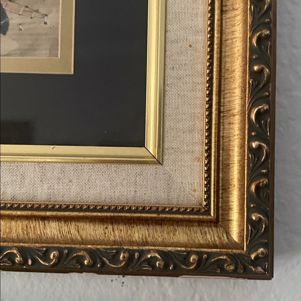 Vintage Framed Banana Leaf Art – African Village Scene – Handmade in Zambia‎ - Picture 3 of 7
